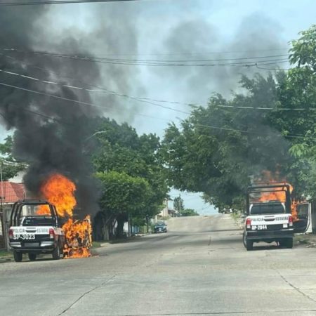 ¡Ahora en Veracruz!, Queman dos patrullas