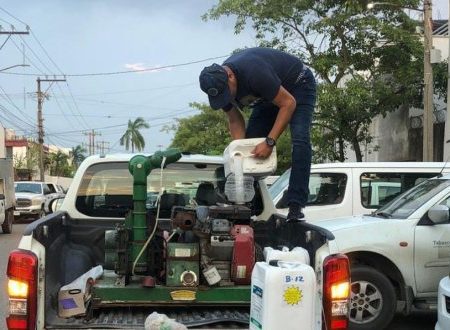 Inicia nebulización terrestre en colonias de Villahermosa para combatir mosquitos