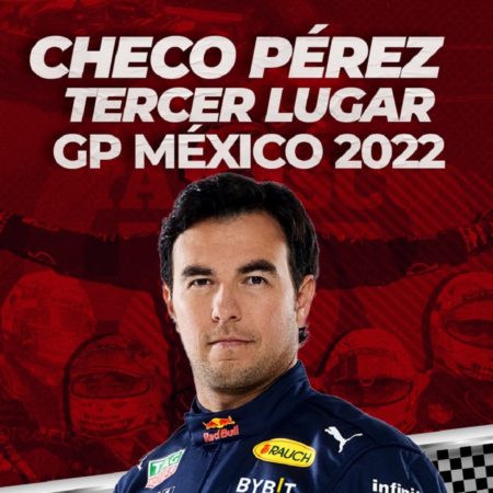 “Checo” gana tercer lugar de GP México; Verstappen en primero
