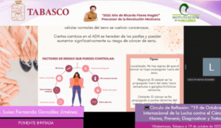 Con círculo de reflexión, exhorta IEM a prevenir cáncer de mama