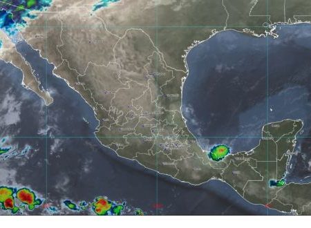 Se pronostican lluvias muy fuertes en Chiapas y Veracruz; fuertes en Oaxaca y Tabasco