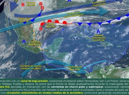 Se pronostican lluvias y chubascos alrededor del país