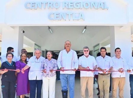 Inaugura Carlos Merino en Centla nuevo Centro Regional de Seguridad Social ISSET